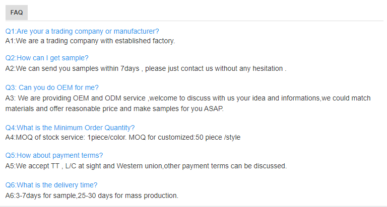 FAQ FAQ